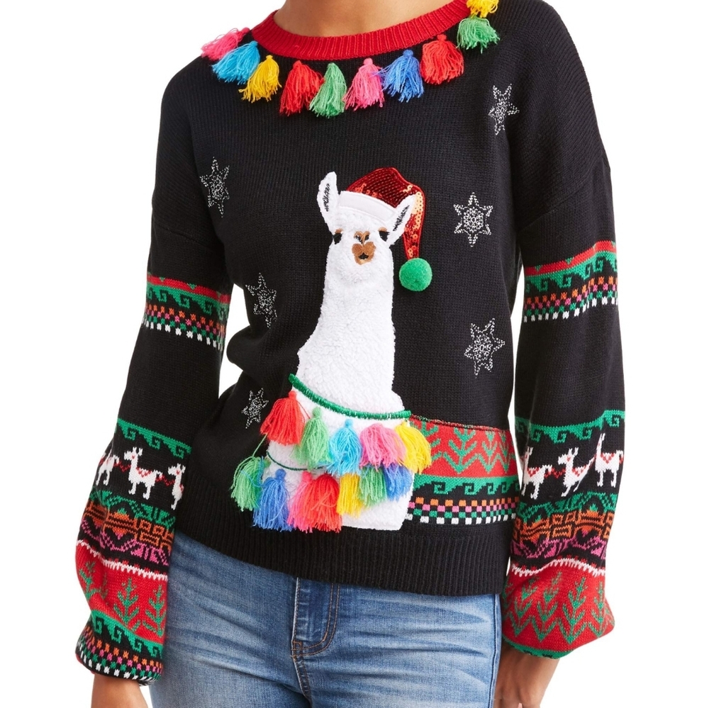 Cute Ugly Christmas sweater with Llama